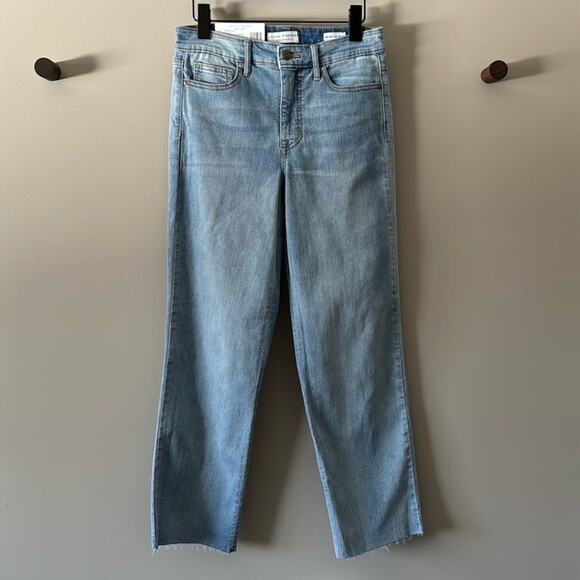 SOCIAL STANDARD BY SANCTUARY HIGH-RISE CROP STRAIGHT JEANS W/ RAW HEM SIZE 4 - Picture 1 of 11